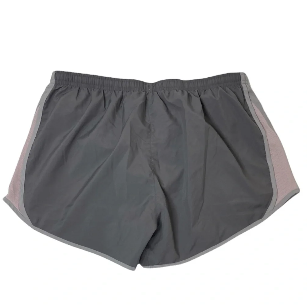 Nike Athletic Shorts Grey Pink White Mauve Sports Gym Running Shorts Size Large